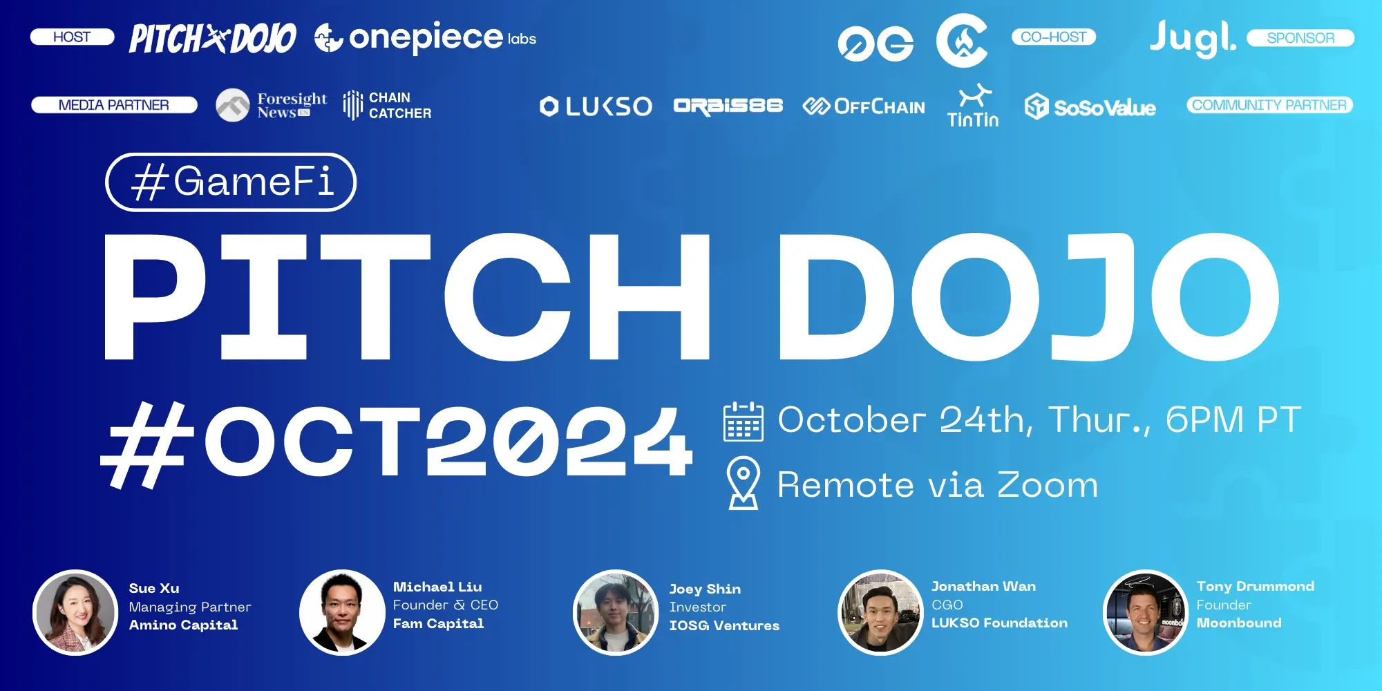 Pitch Dojo #OCT2024：GameFi創新引領，共赴數字遊戲新紀元