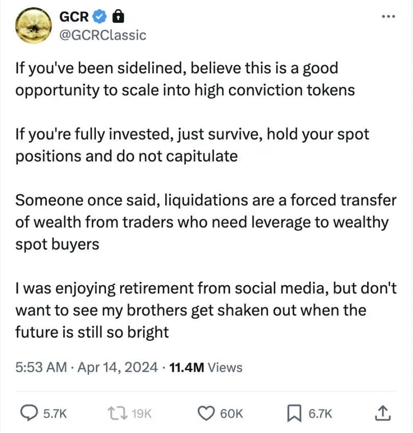 GCR returns after six months, reviewing his trading logic that earned 7 times in three years betting on Trump