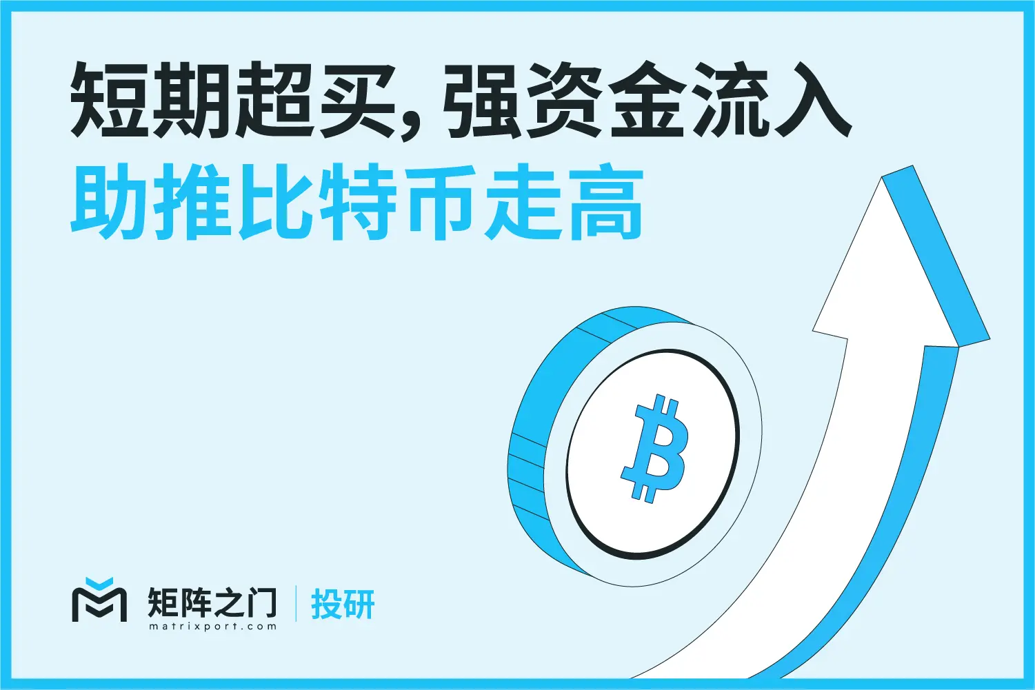 Matrixport Research: Short-term overbought, strong capital inflow boosts Bitcoin higher