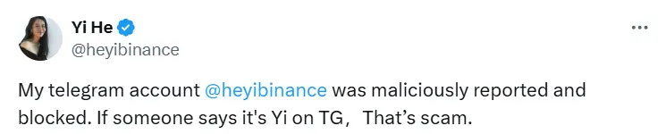 何一：Telegramアカウントが悪意のある通報により凍結されました。ユーザーは関連アカウントの詐欺に注意してください。