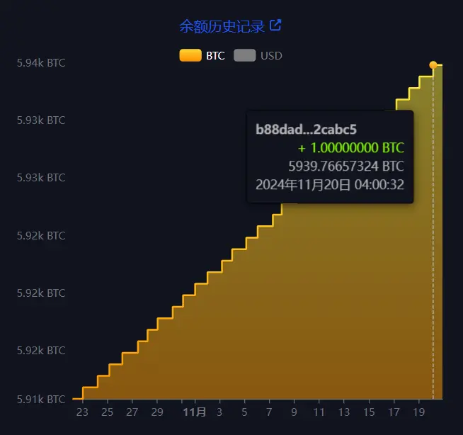 数据：萨尔瓦多比特币持仓逾 5939 枚 BTC，当前价值约 5.6 亿美元