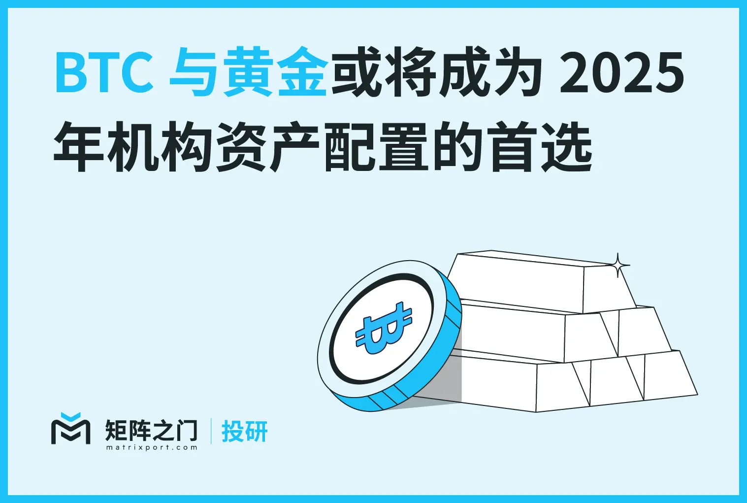 Matrixport 投研：BTC 與黃金或將成為 2025 年機構資產配置的首選