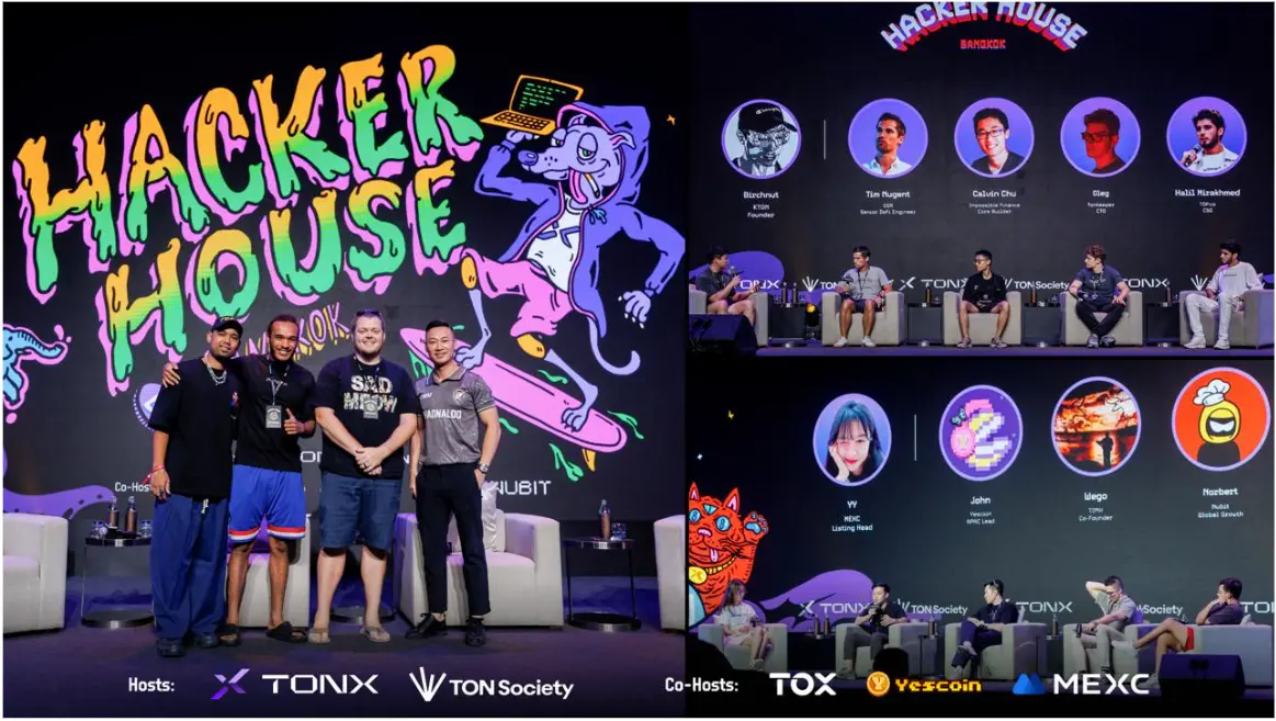 The TON Hacker House in Bangkok has successfully concluded, with TONX collaborating with 300 global developers to create 70 innovative projects