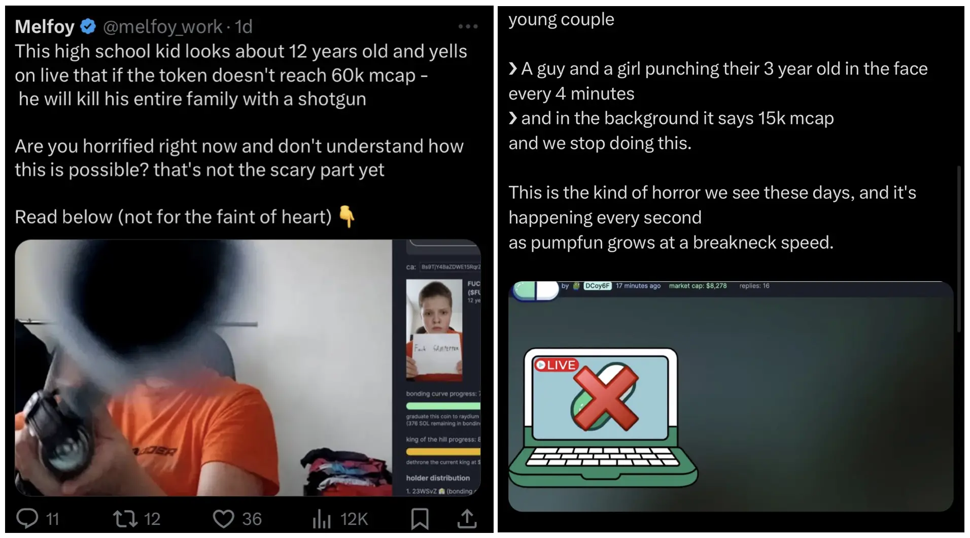 Suicide, dog fighting, child abuse, the increasingly out-of-control Pump.Fun live stream