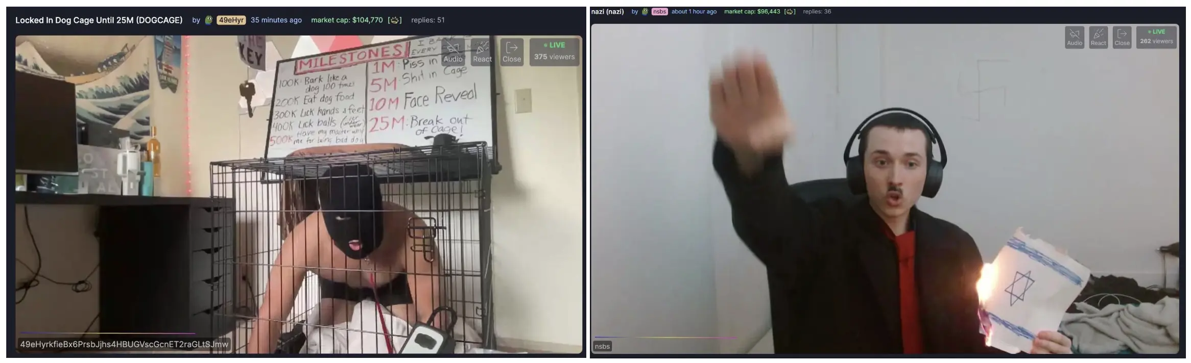 Suicide, dog fighting, child abuse, the increasingly out-of-control Pump.Fun live stream