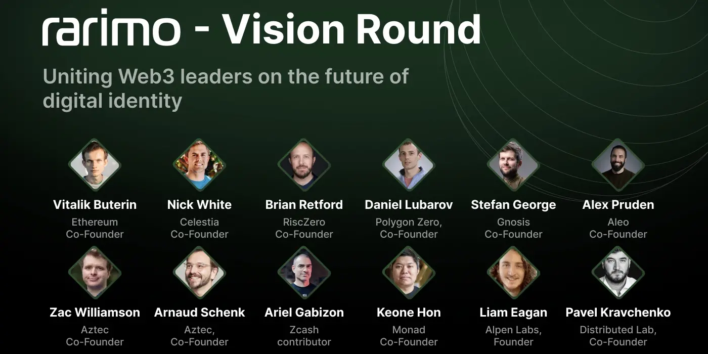 隐私优先社交协议 Rarimo 完成 250 万美元 Vision 轮融资，Vitalik 等参投