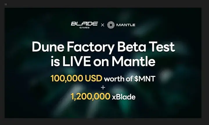 Blade GamesはMantleと共同で、10万ドルの$MNTインセンティブプログラムを発表し、同社のゲームをMantleメインネットで同時にローンチします。