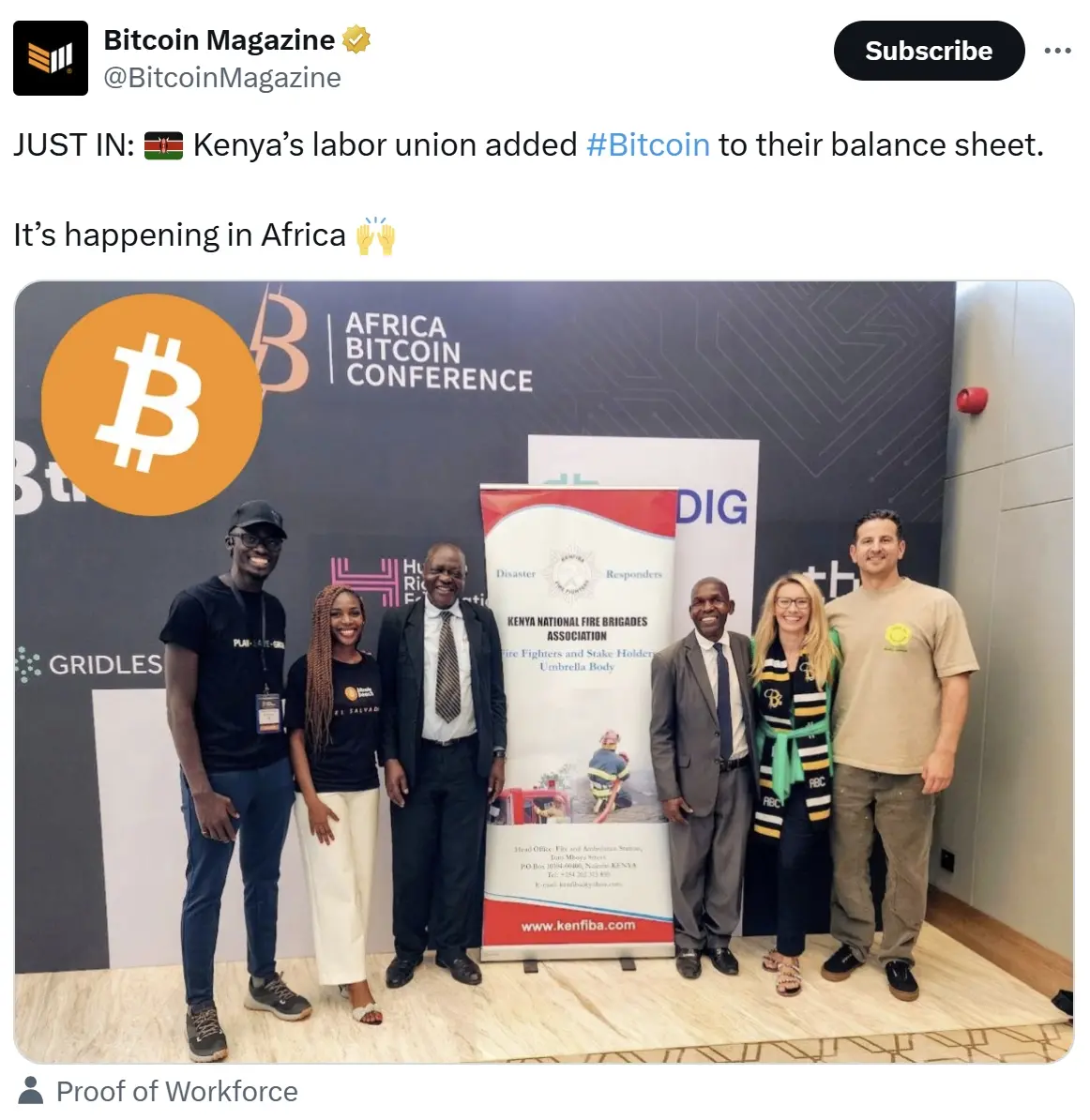 肯尼亞國家消防隊協會將比特幣添加到其資產負債表中