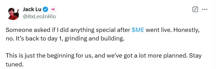 Magic Eden 聯創：ME 代幣只是開始，後續有更多計劃