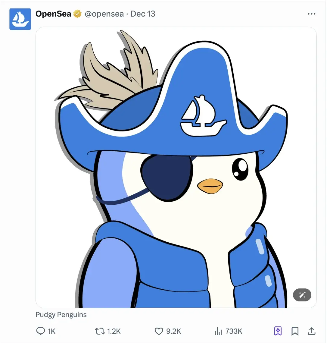 胖企鹅发币带动 NFT 回暖,PENGU、Abstract、OpenSea 如何一鱼三吃?