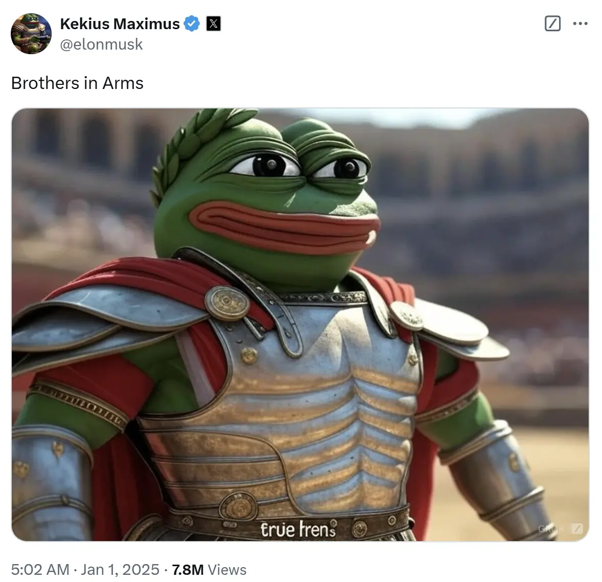 Musk tweeted this morning with frog elements