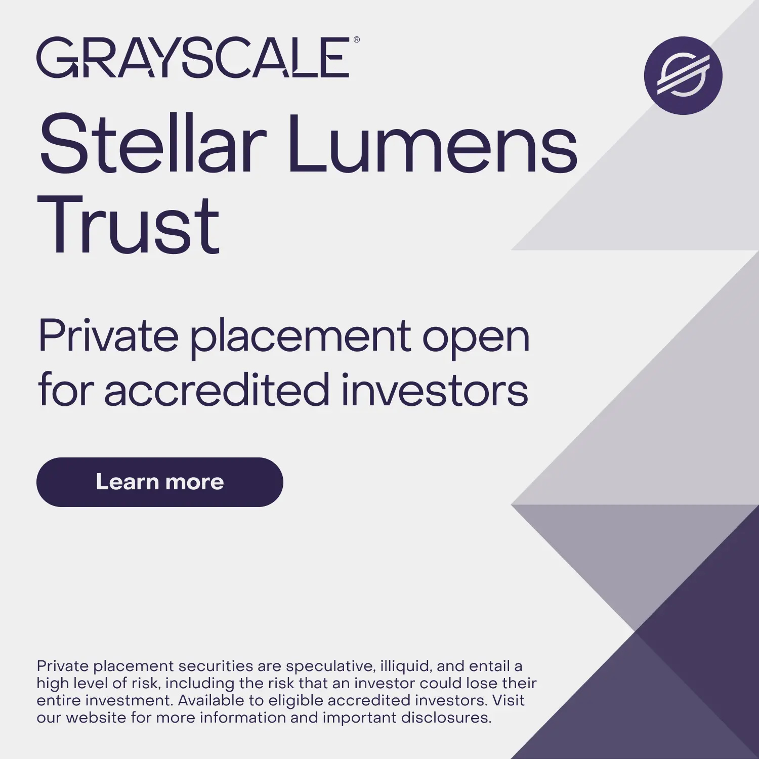 灰度：Stellar Lumens Trust 已面向合格投資者開放