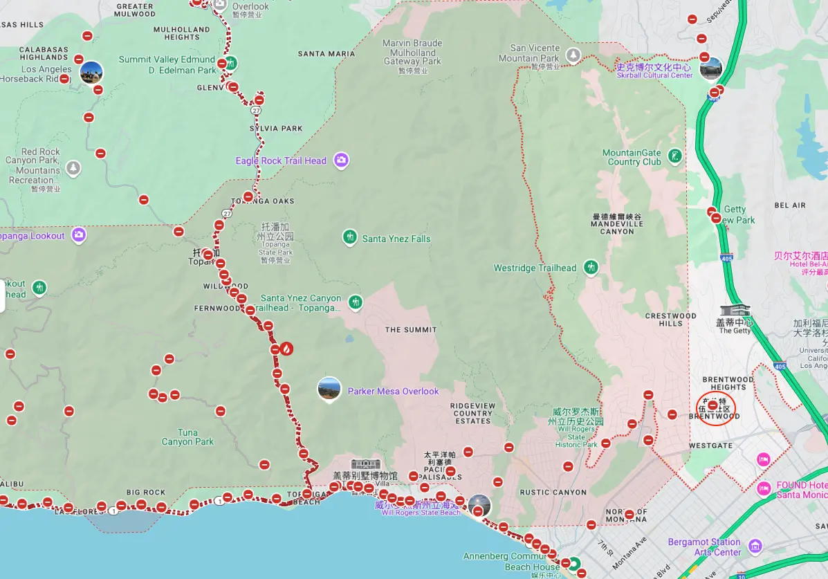 Los Angeles fire line, the anxious cryptocurrency tycoons and the mansions in peril
