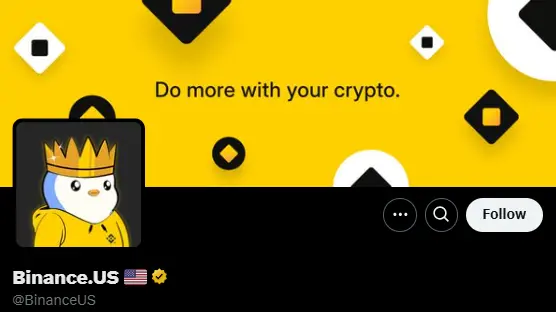 Binance.US 将 X 账户头像更换为 Pudgy Penguins NFT