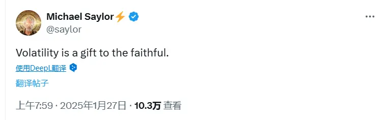 MicroStrategy 创始人：波动性于忠诚者而言是一种礼物