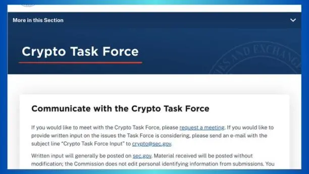 美 SEC は暗号作業部会の十大優先事項を発表し、ウェブページが正式に公開されました。