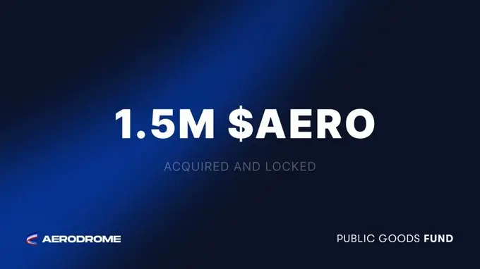 Aerodrome 공공 제품 기금이 150만 달러 가치의 AERO를 재매입했습니다
