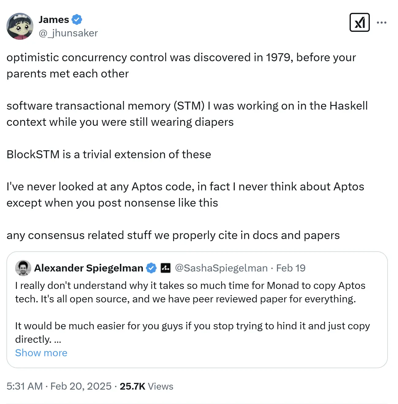 Aptos 研究主管指责 Monad 抄袭，Monad 联创发文否认