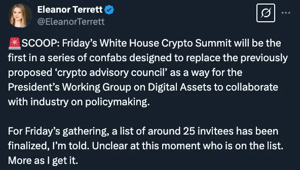 Digging deep into the White House crypto summit, who are the 25 mysterious seats?