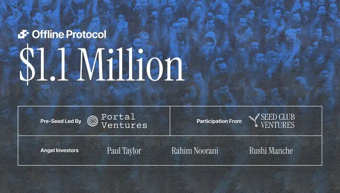 去中心化基礎設施 Offline Protocol 完成 110 萬美元 Pre-Seed 輪融資，Portal Ventures 領投