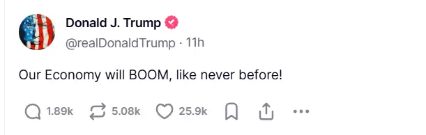 Trump: The United States will experience unprecedented prosperity