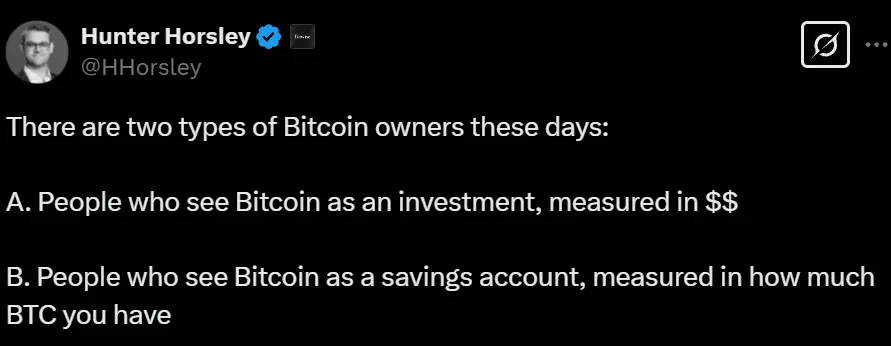 Bitwise CEO: Currently, there are two types of Bitcoin holders in the market, namely investors and savers
