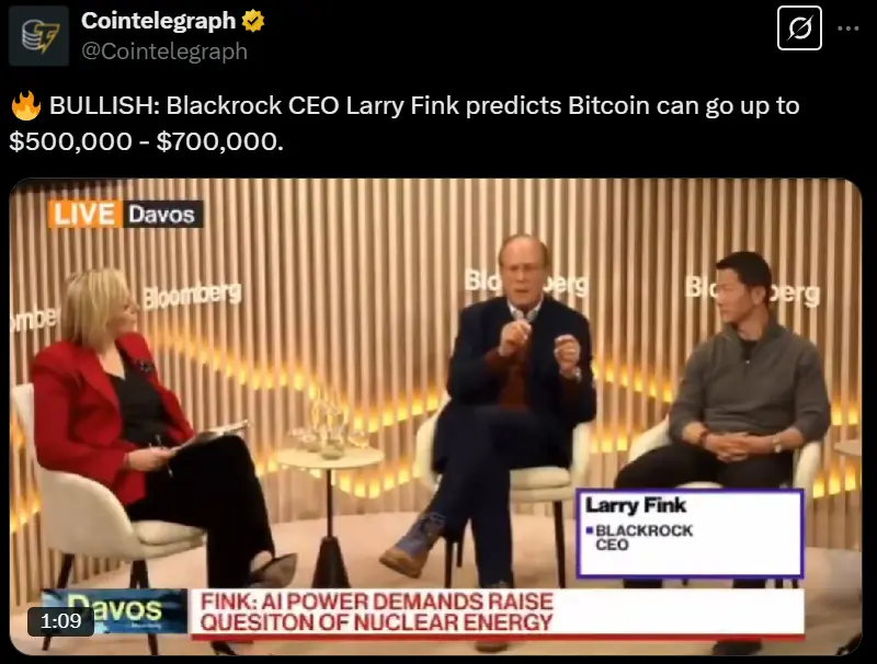 ベイラード CEO：ビットコイン価格は50万から70万ドルに上昇する見込み