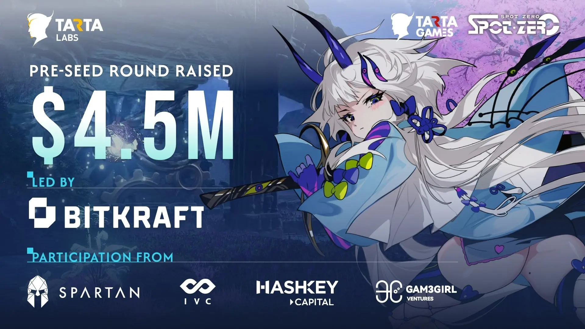 Tarta Labsは450万ドルのプレシード資金調達を完了し、BITKRAFT Venturesが主導しました。