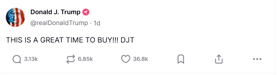 特朗普暫停關稅前突發文，結尾 3 字母恐涉內幕交易