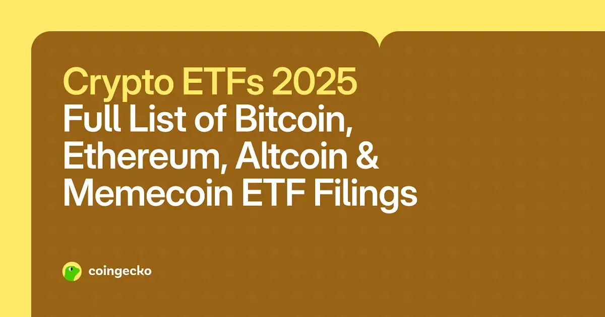 산재 ETF 열풍 현황: 2025년 암호화 ETF 신청 상세 보기