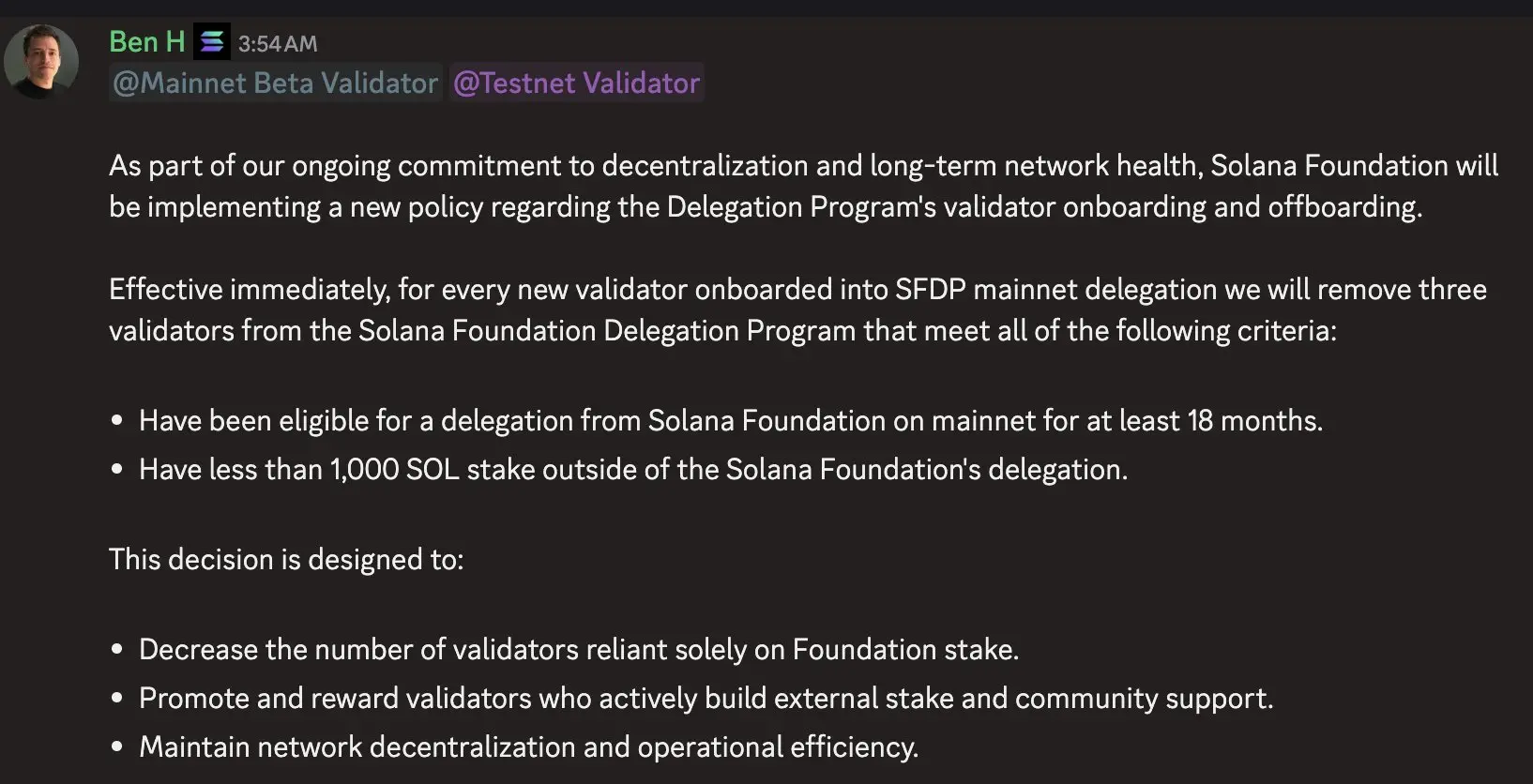 Solana 基金会推出一项关于其委托计划的新政策，以加强去中心化