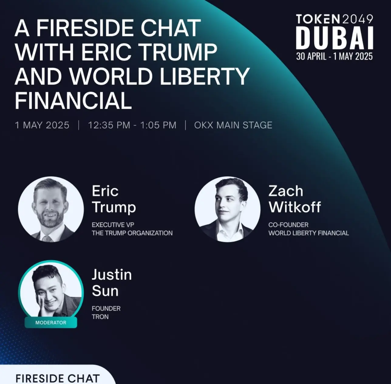 孙宇晨将出席迪拜 Token2049 与特朗普次子共话加密未来