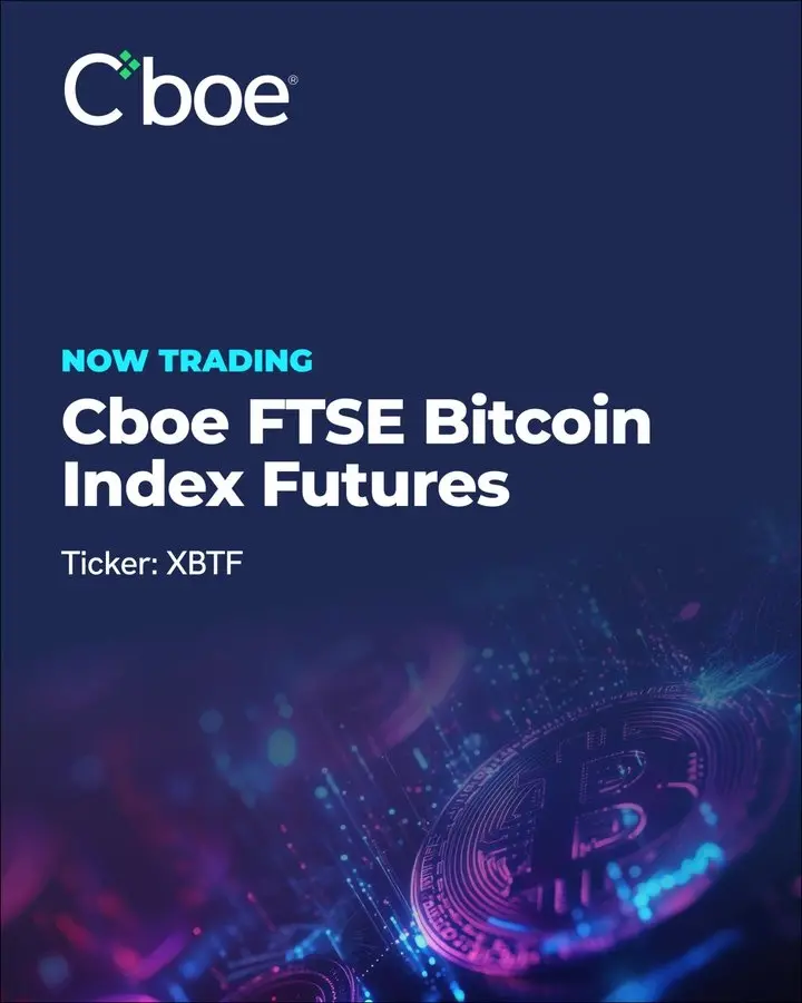 Cboe FTSEビットコイン指数先物が取引を開始しました。