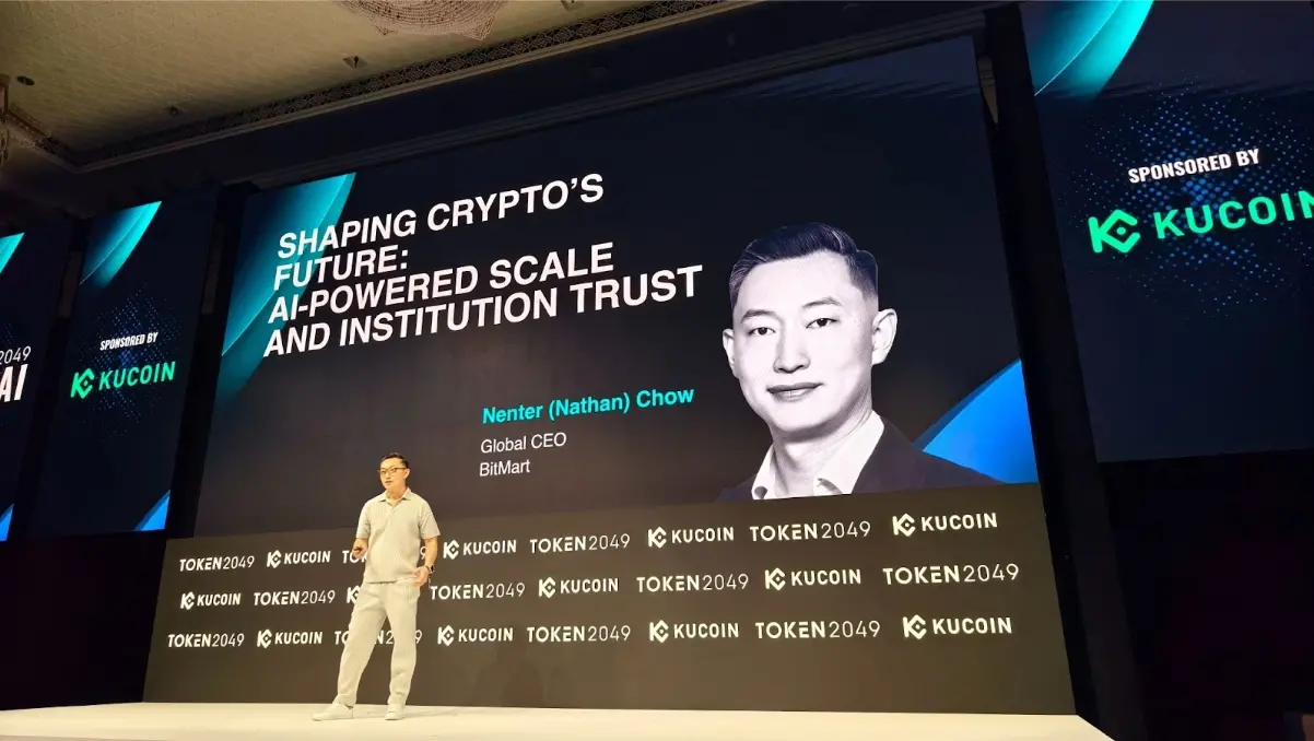 BitMart CEO Nenter (Nathan) Chow 在TOKEN2049发表主题演讲