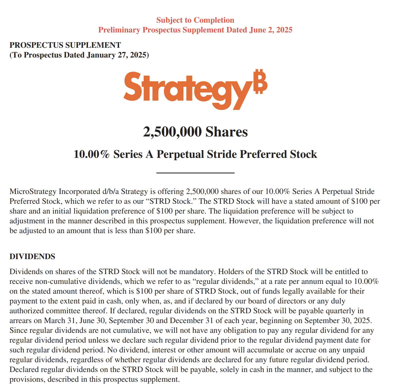 マイクロストラテジーが新たな一手を打つ:優先株 STRD が登場するも、コミュニティは納得しない?