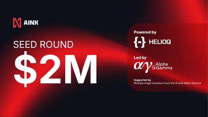 Decentralized AI computing network AINX completes $2 million seed round financing, led by Alpha Gamma