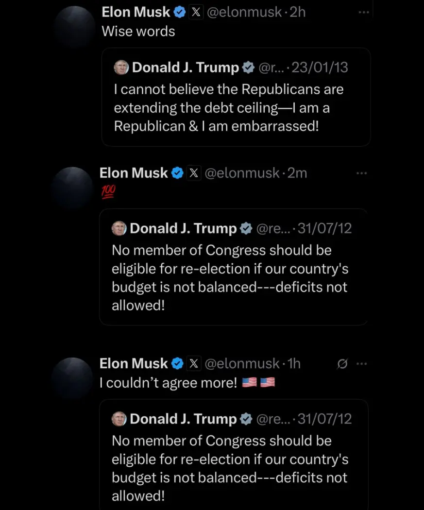 The U.S. stock market is overturned, Bitcoin plummets, and Musk and Trump 