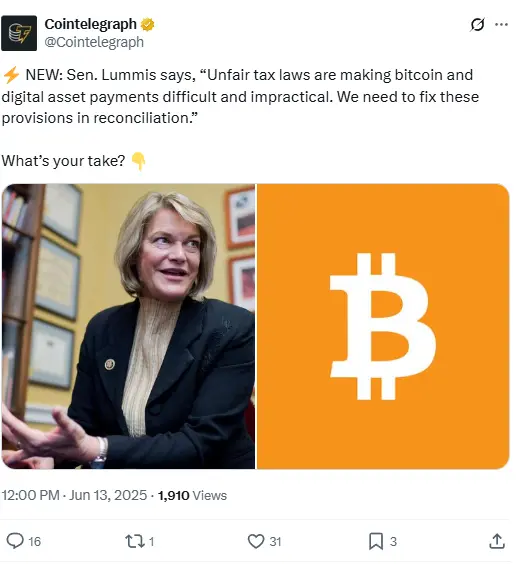 盧米斯：不公平的稅法使得 BTC 和數字資產支付變得困難且不切實際