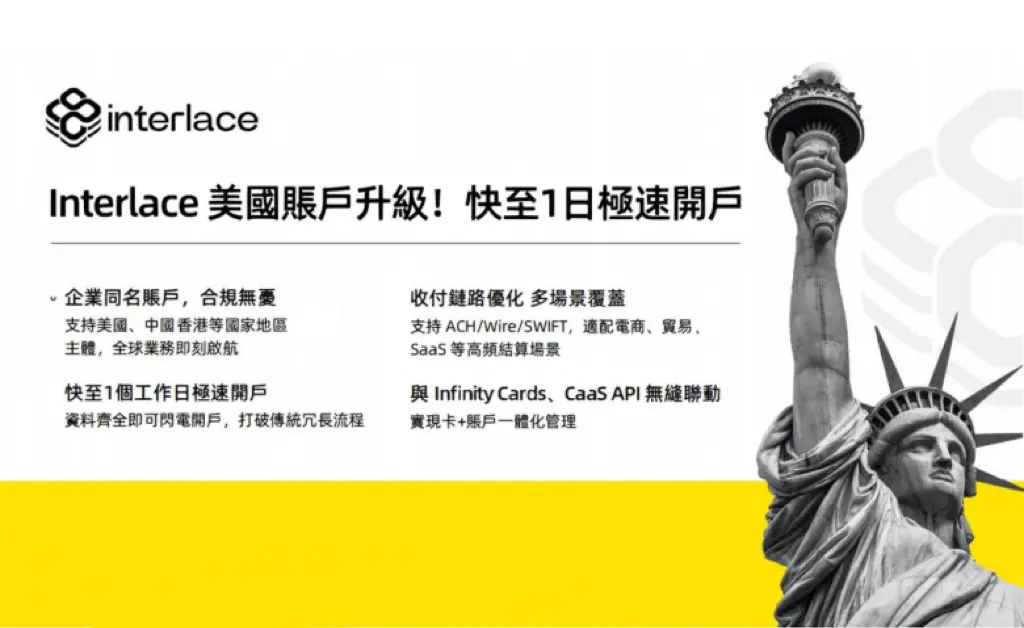 Interlace US account upgrade, ultimate account opening experience empowers global payments