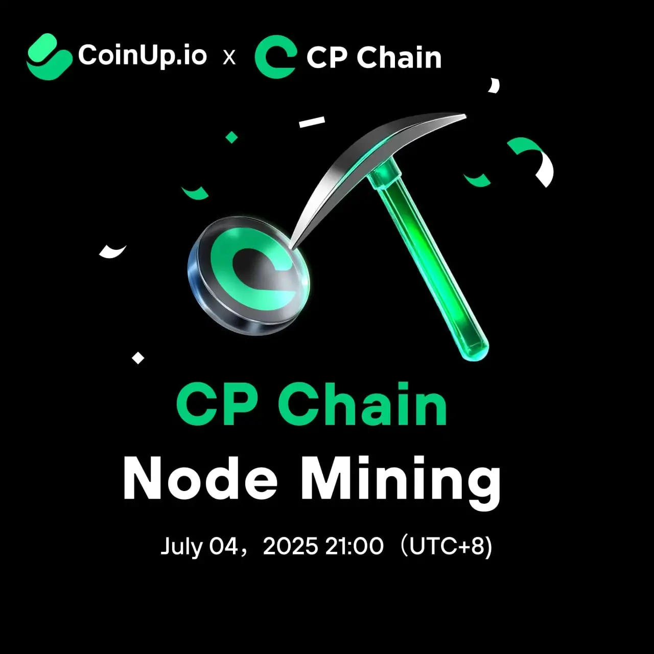 CoinUp.ioは今晩9時（GMT+8）にCP Chainノードマイニング販売を開始します。