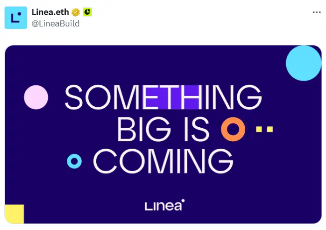 Linea는 TGE를 진행할 것이라고 게시하거나 암시했습니다