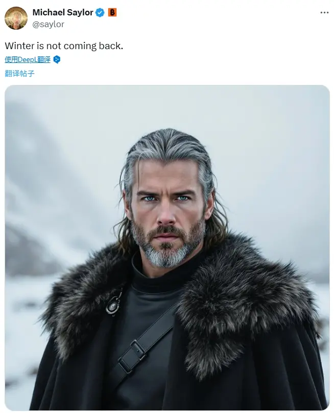 Michael Saylor 發文“冬天不會再回來”，尚未發布比特幣 Tracker 相關信息