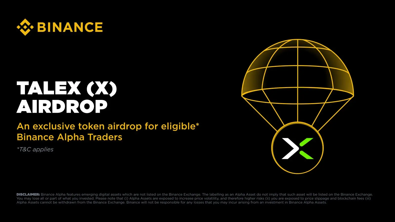 Binance Alpha: TaleX (X) token will be launched on August 7