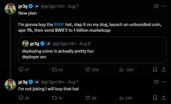 Is spending 800,000 dollars to buy a 30-dollar hat a marketing frenzy in the meme coin circle or a strategic layout?