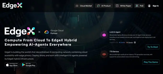 EdgeX Labs 宣布官网升级完成，融合云与边缘的混合式 AI + DePIN 技术架构与全球算力网络版图