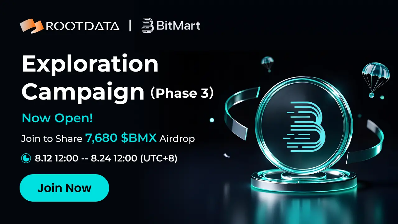 BitMart 将对 RootData Lv2 积分用户进行空投，奖池价值逾 8,000 USDT