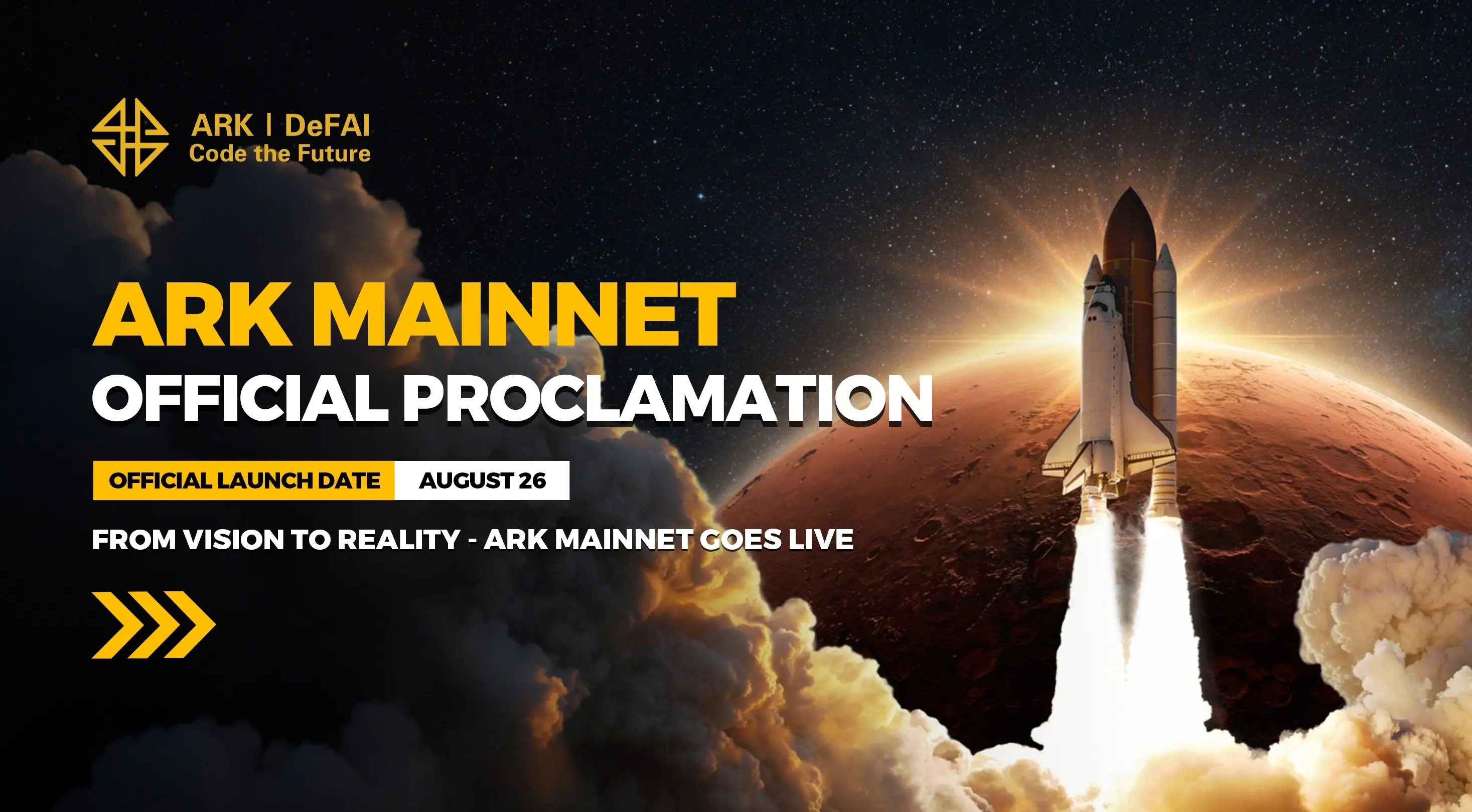 ARK Mainnet Officially Launched: DeFAI Protocol Civilization Sets Sail
