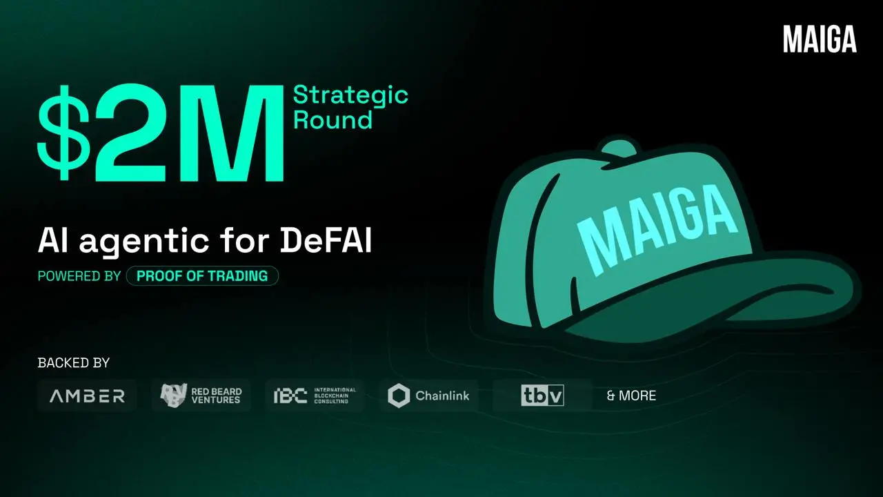 AI 智能体平台 MAIGA 完成 200 万美元战略融资， Amber Group 等参投
