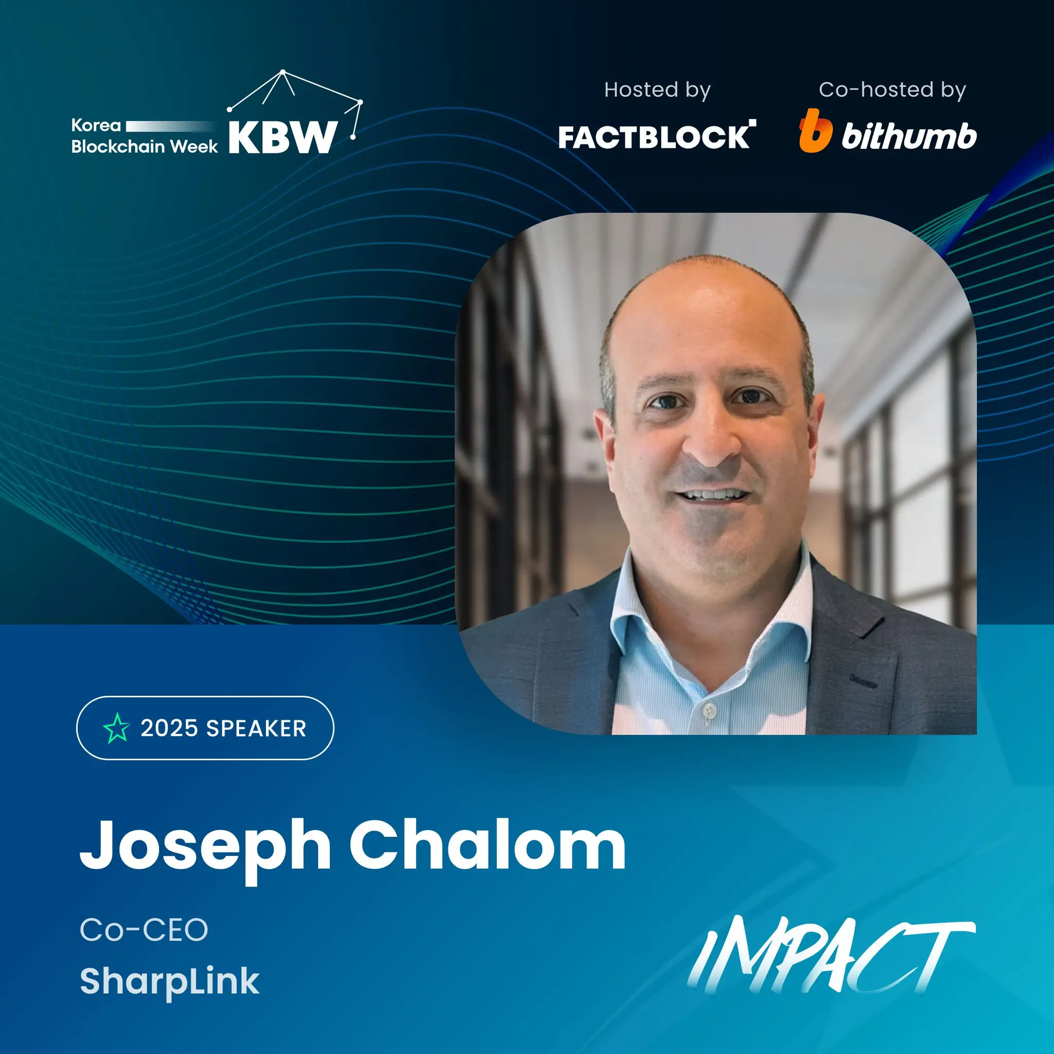 SharpLink's CEO Joseph Chalom will attend and speak at the KBW 2025 Summit