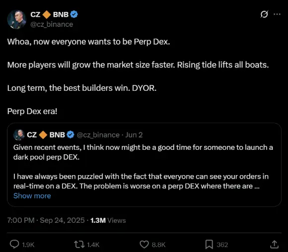 Aster 热潮之后，未发币的 Perp DEX 正在酝酿新一轮机会